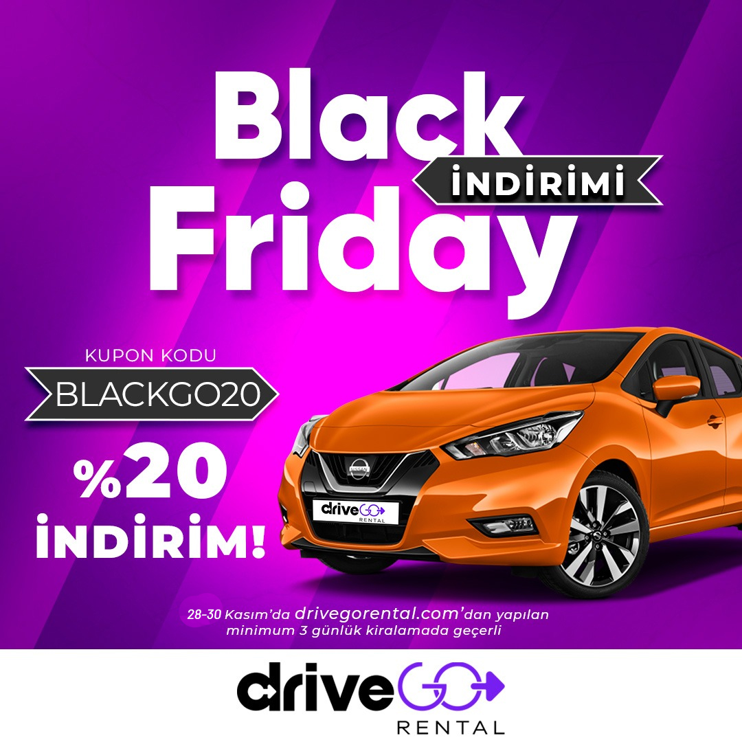 BLACK FRIDAY BLACKGO20 İLE %20 İNDİRİM